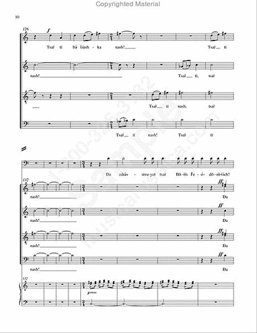 Coronation Scene from 'Boris Godunov' (Choral Parts) 4-Part scores gallery preview page 9