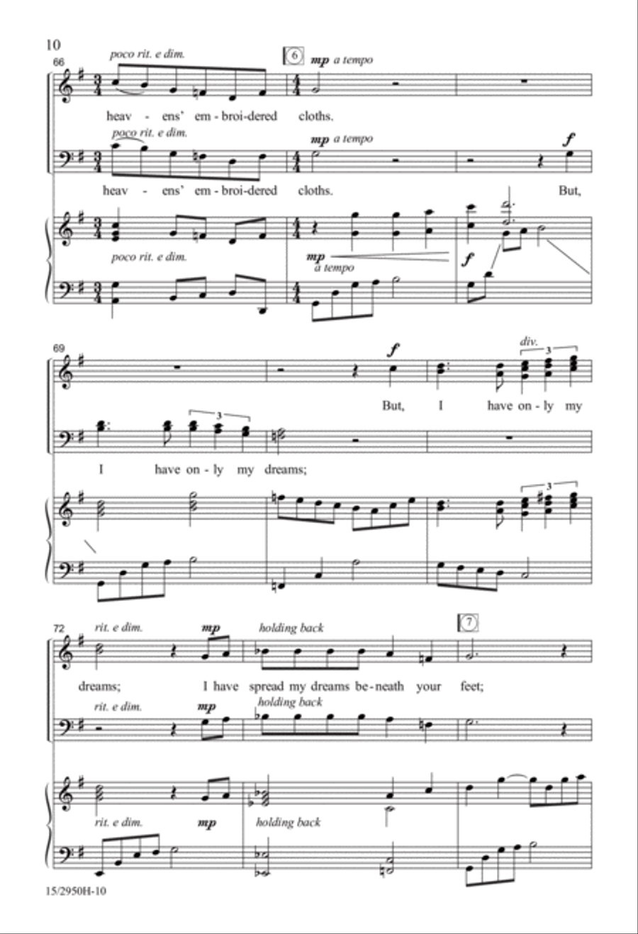 The Cloths of Heaven 4-Part scores gallery preview page 10