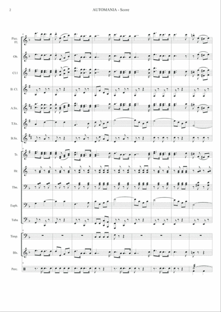 Automania - Galop / March - L.P. Laurendeau for Concert or Marching Band Concert Band scores gallery preview page 4
