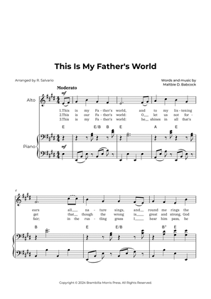 This Is My Father's World (Key of E Major)