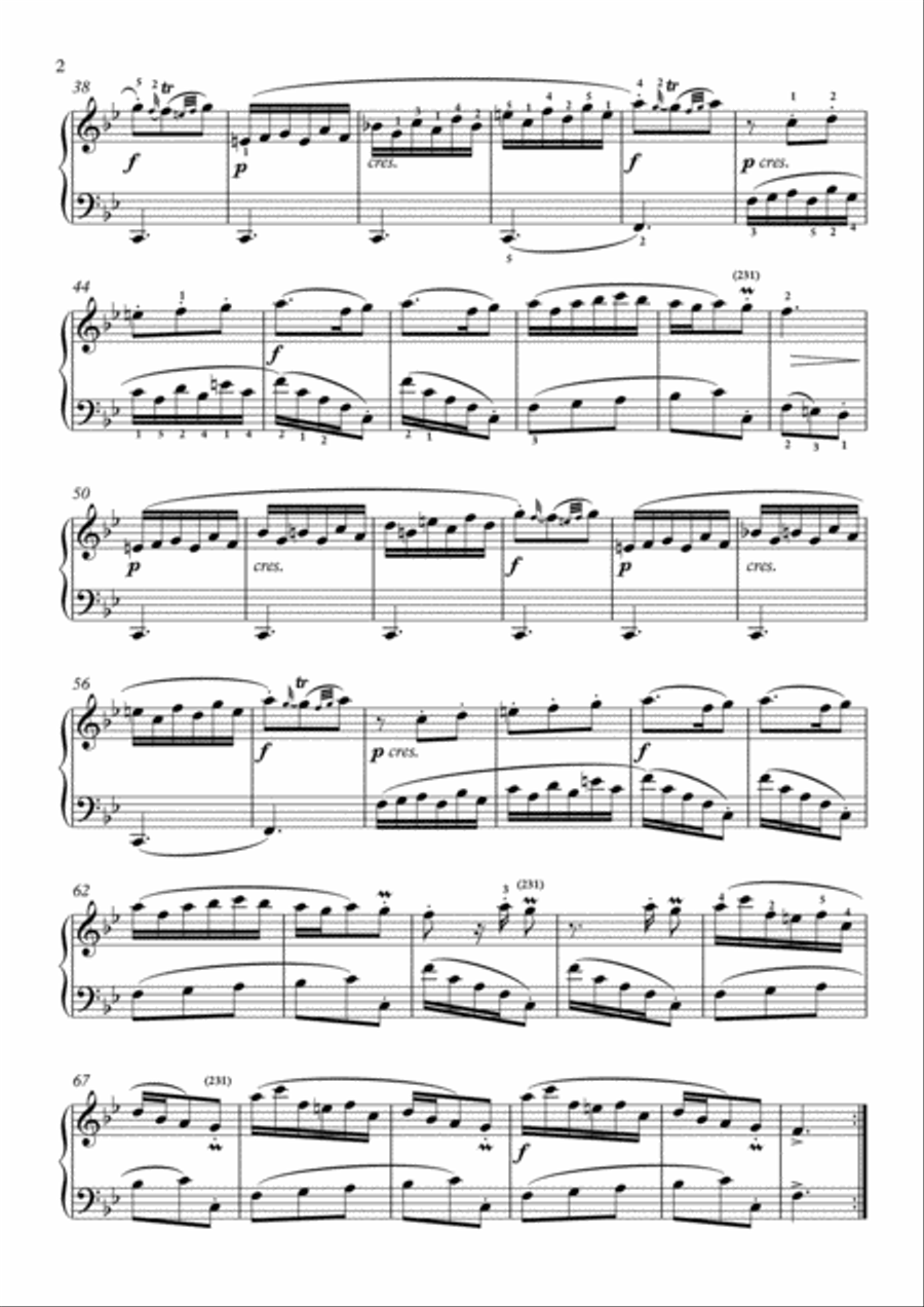 Scarlatti-Sonata in B-Major L.144 K.311(piano) Piano Solo scores gallery preview page 3