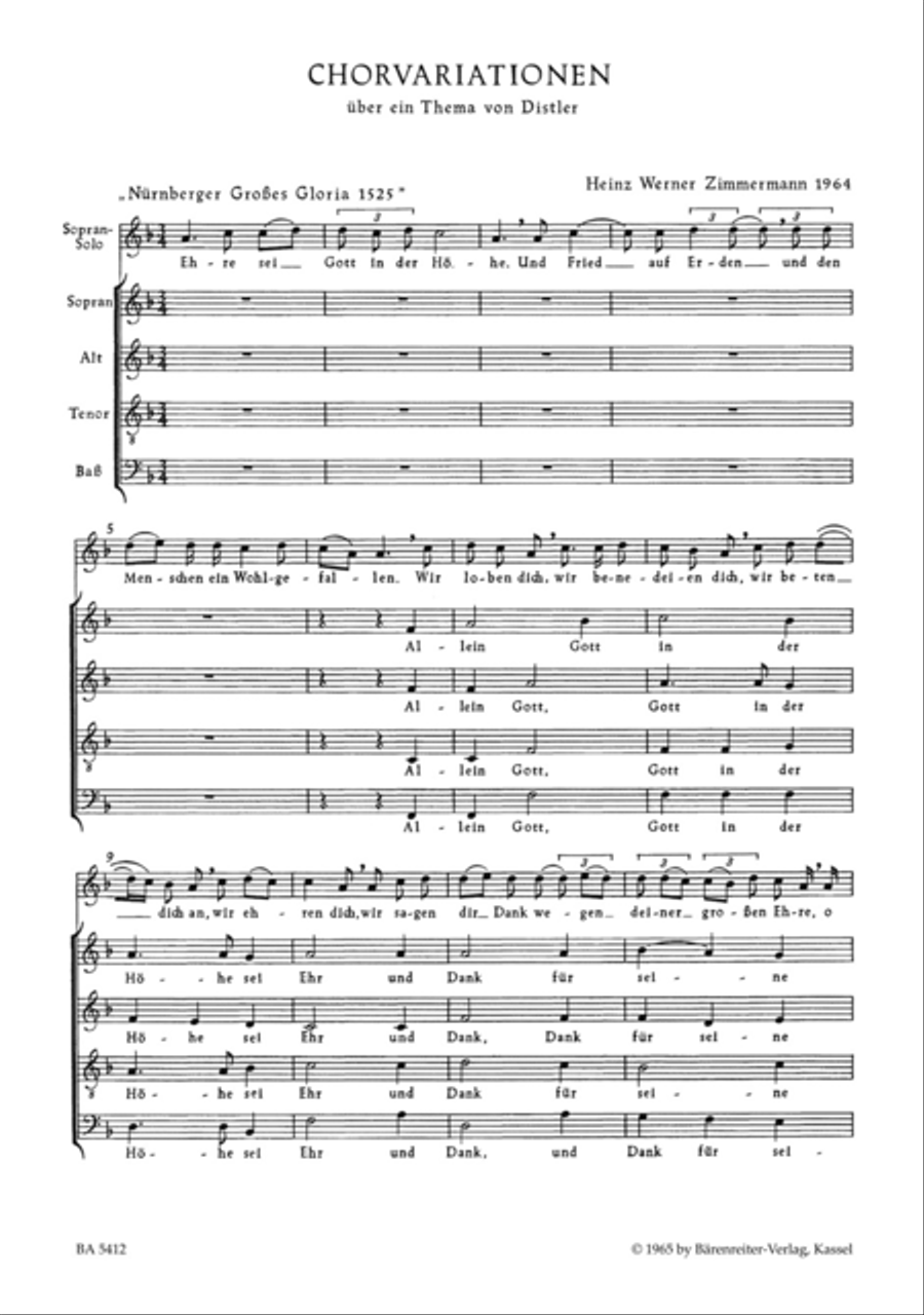 Choral Variations on a Theme by Hugo Distler SMezA scores gallery preview page 2
