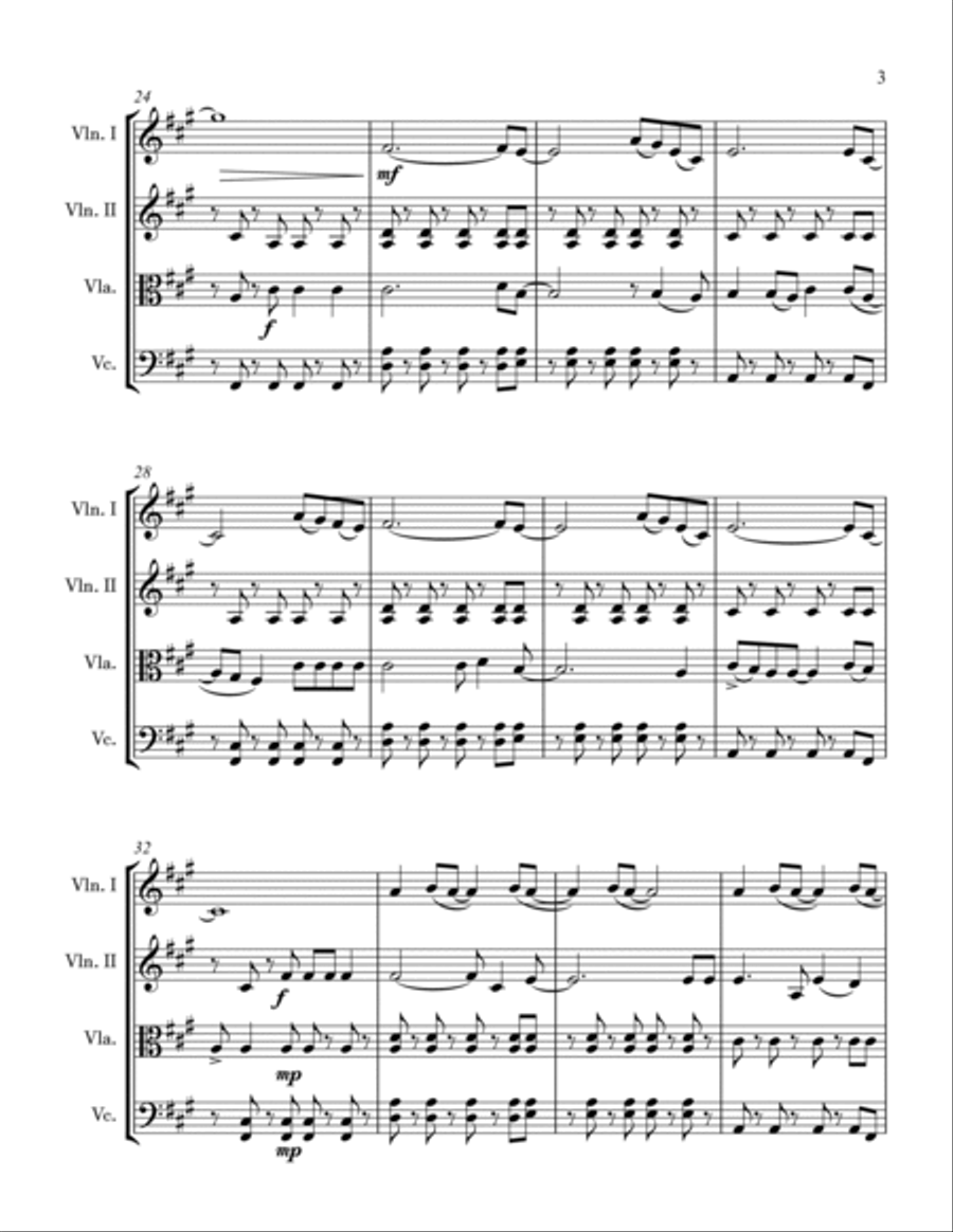 Viva La Vida String Quartet scores gallery preview page 3