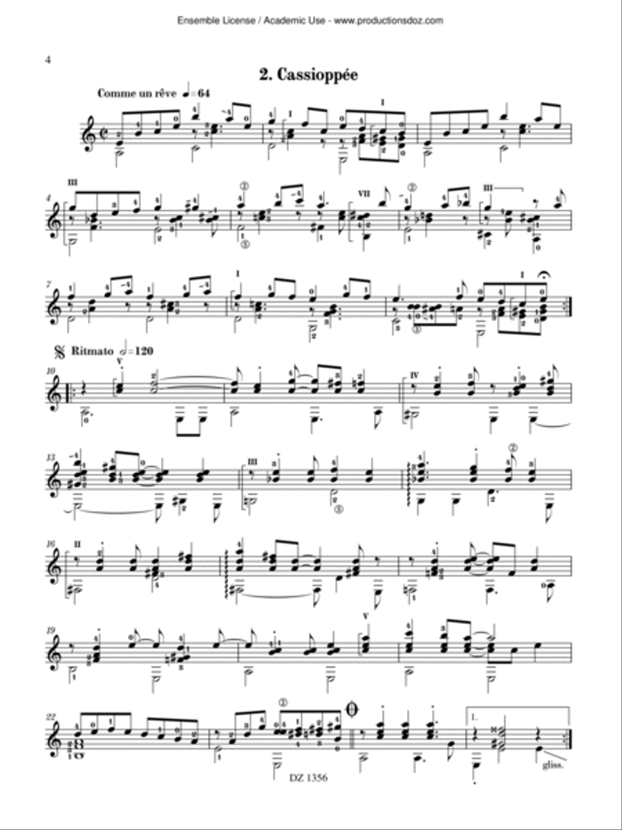 Suite des constellations Suite des constellations Classical Guitar scores gallery preview page 4