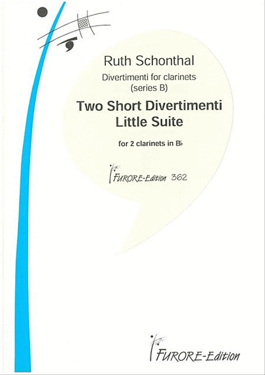 Two short Divertimenti, Little Suite Clarinet Duet scores gallery preview page 1
