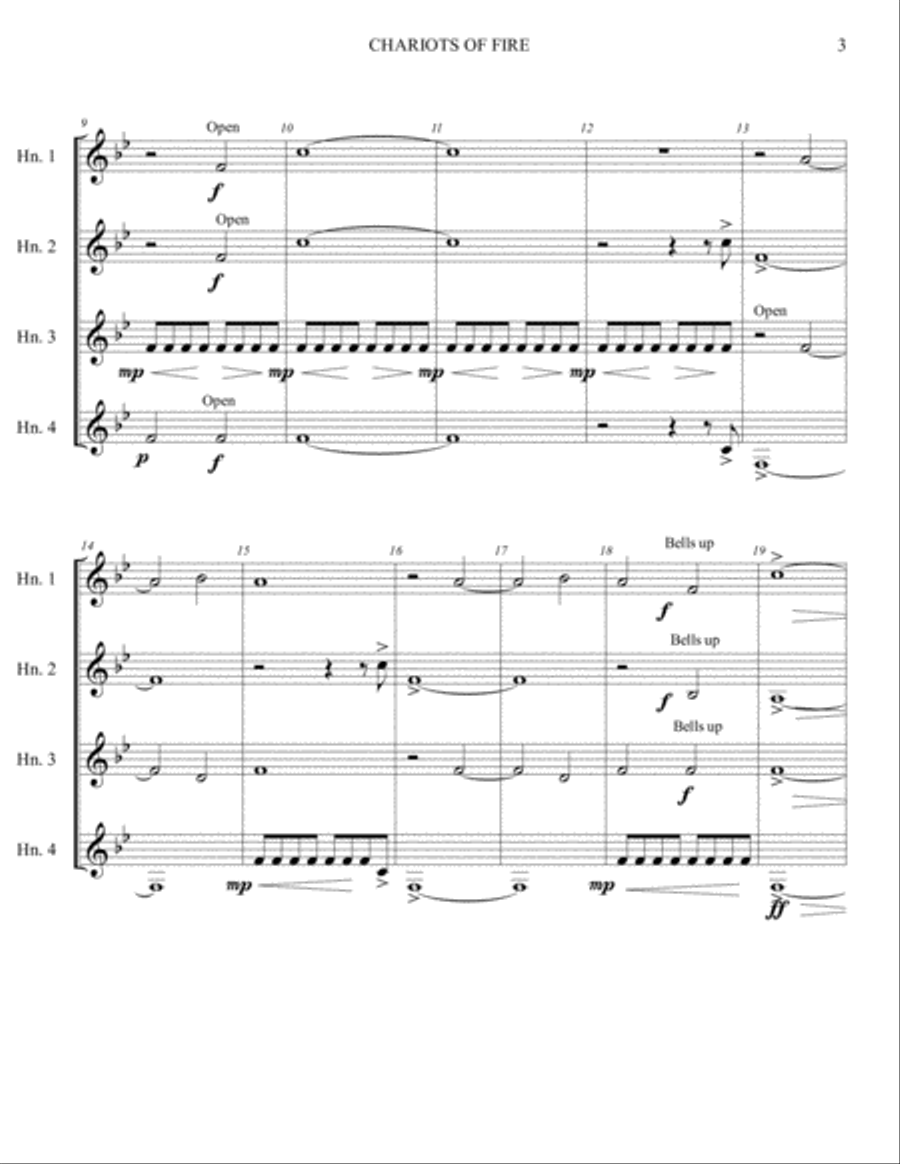 Chariots Of Fire from the Feature Film CHARIOTS OF FIRE Brass Ensemble scores gallery preview page 3