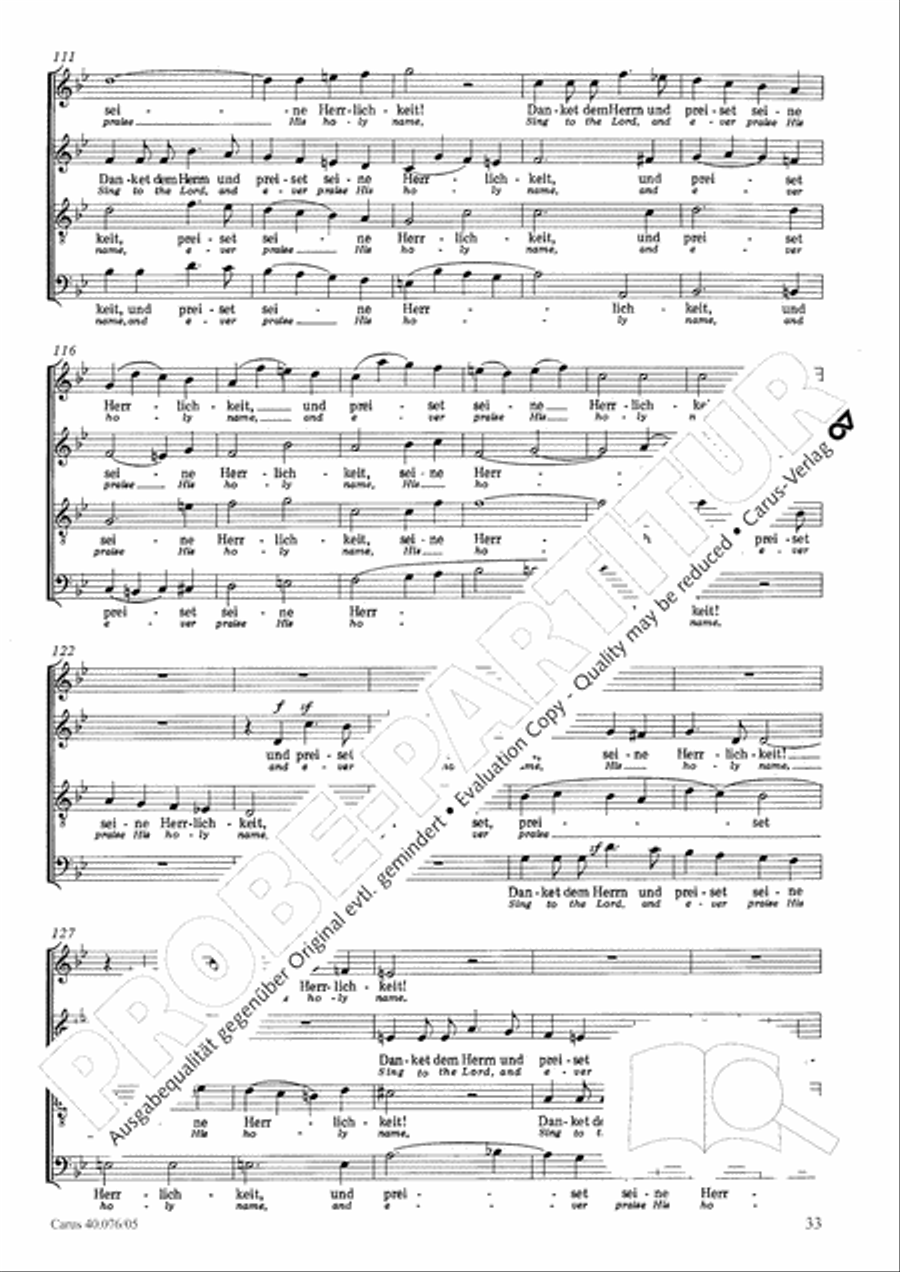 Hymn of Praise, MWV A 18 Hymn of Praise, MWV A 18 SSAATB scores gallery preview page 35