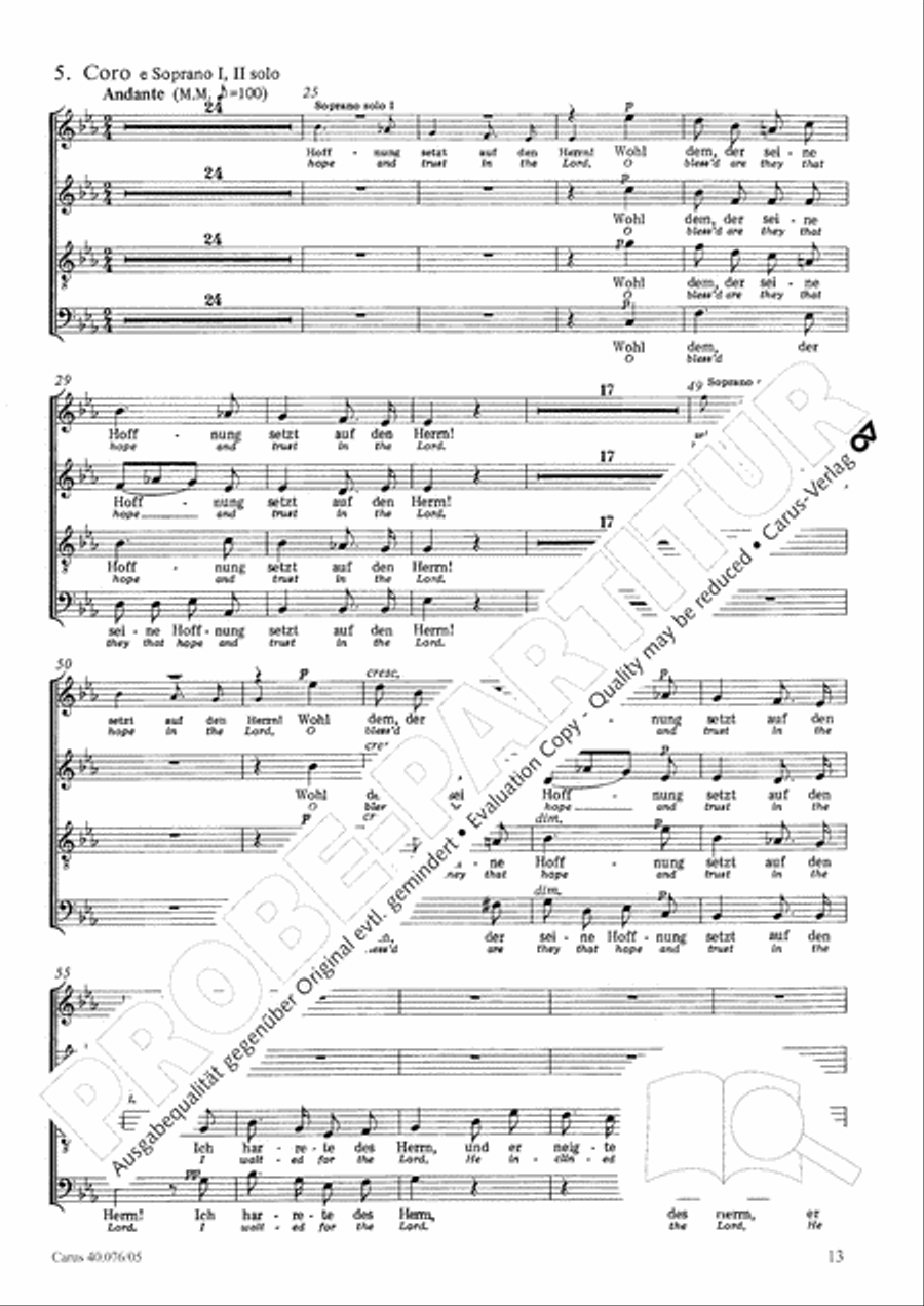 Hymn of Praise, MWV A 18 Hymn of Praise, MWV A 18 SSAATB scores gallery preview page 15
