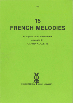 Book cover for 15 French Melodies