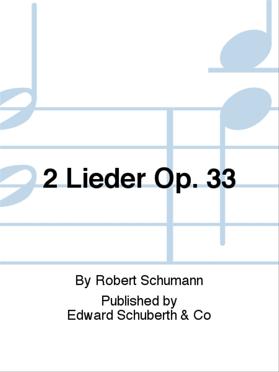 2 Lieder Op. 33 Soprano Voice scores gallery preview page 1