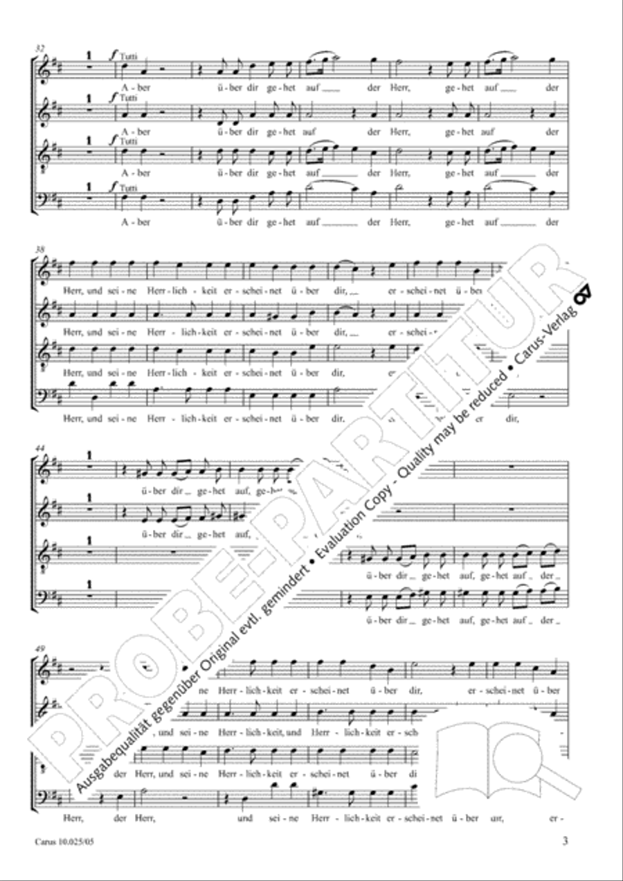 Siehe, Finsternis bedecket das Erdreich 4-Part scores gallery preview page 4