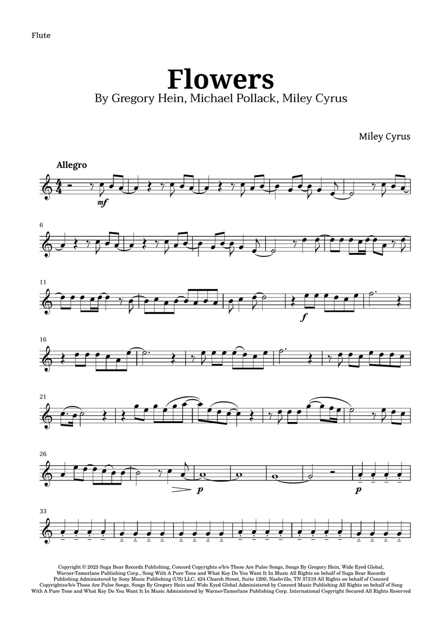 Flowers Woodwind Quartet scores gallery preview page 6