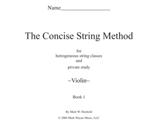The Concise String Method- Violin Book I
