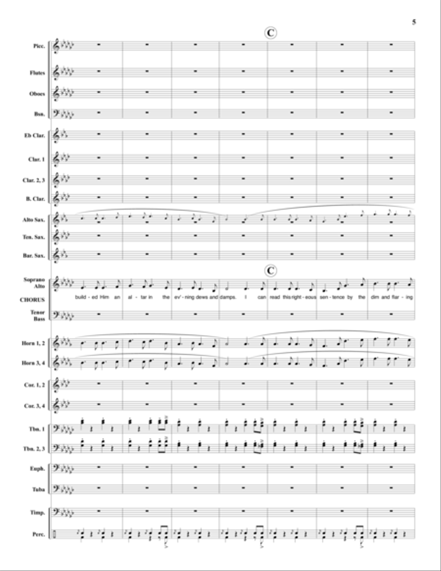Battle Hymn of the Republic 4-Part scores gallery preview page 6