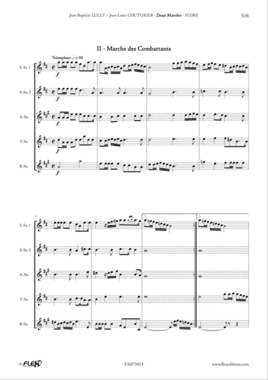 Deux Marches Tenor Saxophone scores gallery preview page 5