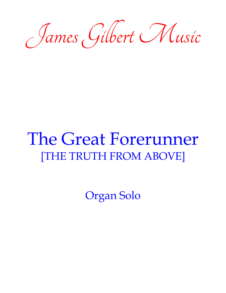 The Great Forerunner Of The Morn Organ Solo scores gallery preview page 1