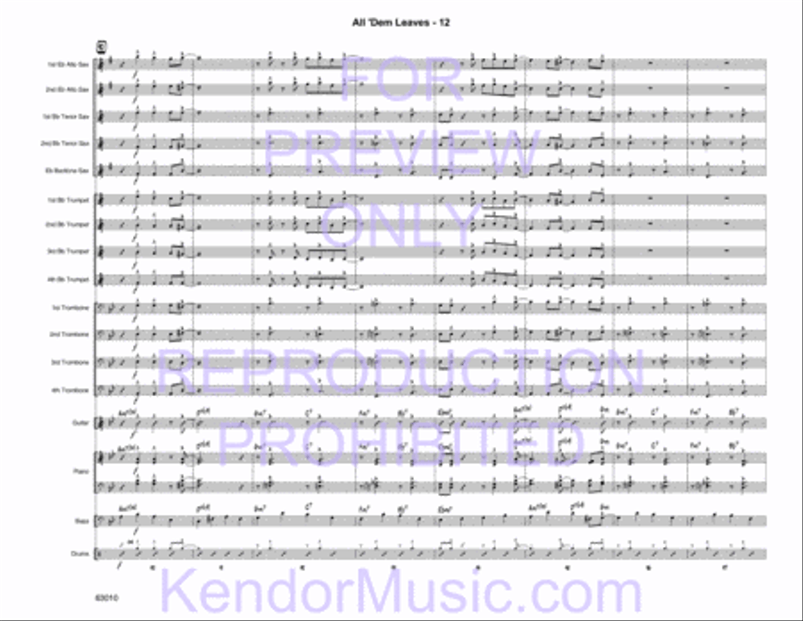 All 'Dem Leaves All 'Dem Leaves Jazz Ensemble scores gallery preview page 14
