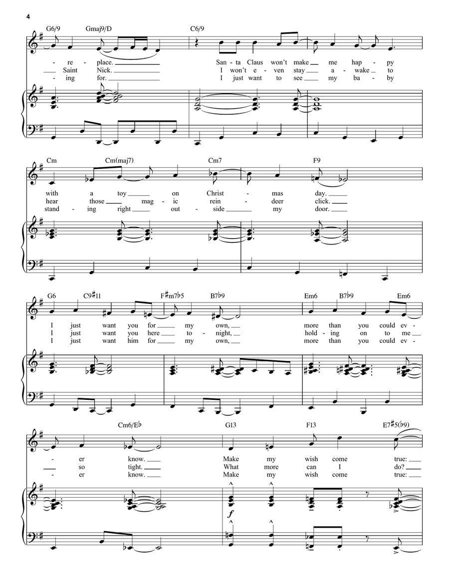 All I Want For Christmas Is You [Jazz Version] (arr. Brent Edstrom) High Voice scores gallery preview page 4