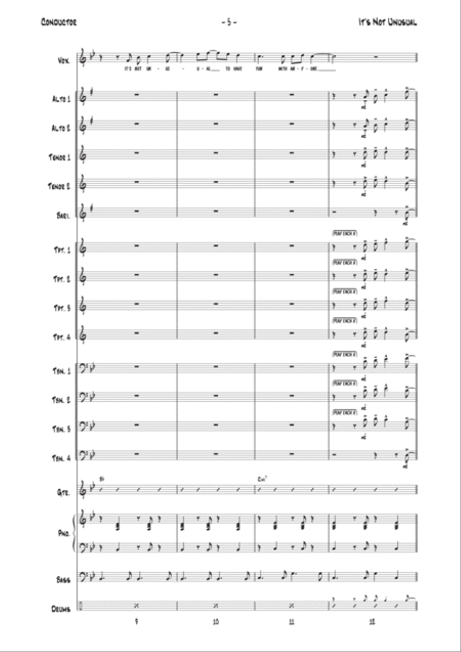 It's Not Unusual Jazz Ensemble scores gallery preview page 5