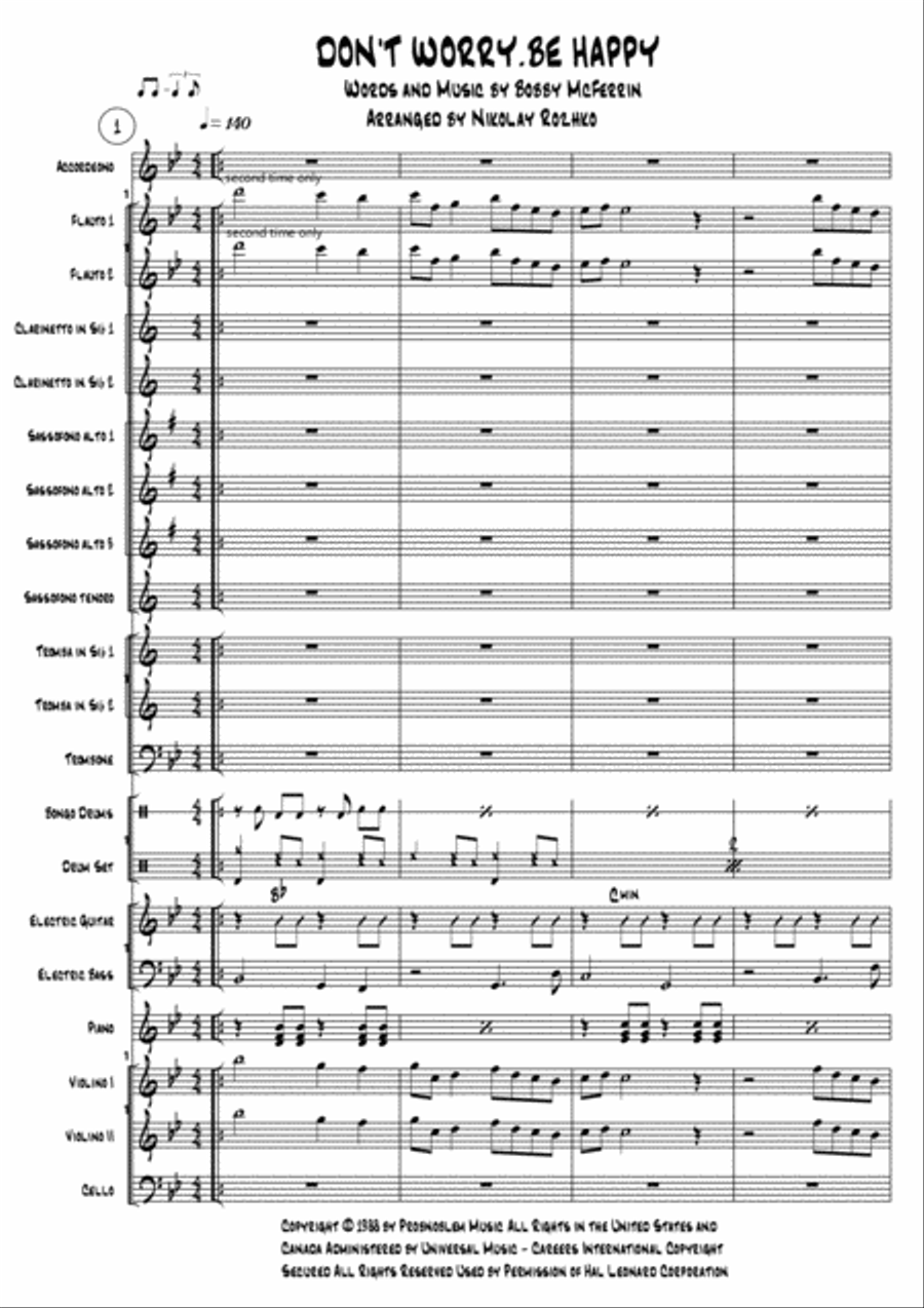 Don't Worry, Be Happy Large Ensemble scores gallery preview page 2