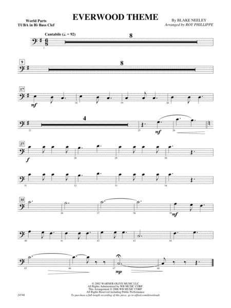 Everwood Theme: (wp) B-flat Tuba B.C.
