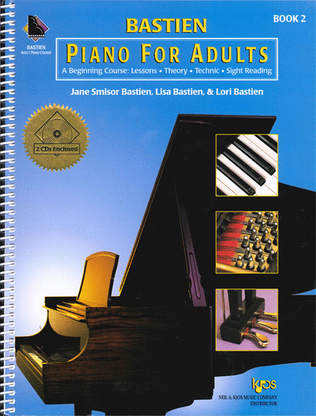 Book cover for Bastien Piano For Adults - Book 2 (Book & audio)