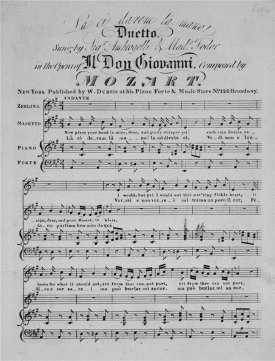 La ci darem la mano! Duetto Voice scores gallery preview page 1