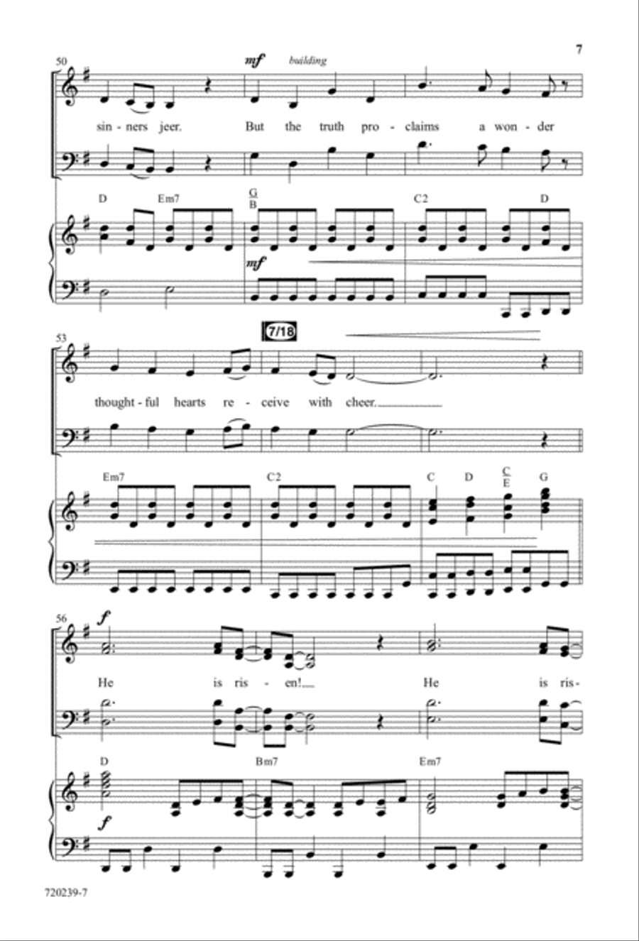 Worship Christ the Risen King - Anthem 4-Part scores gallery preview page 7