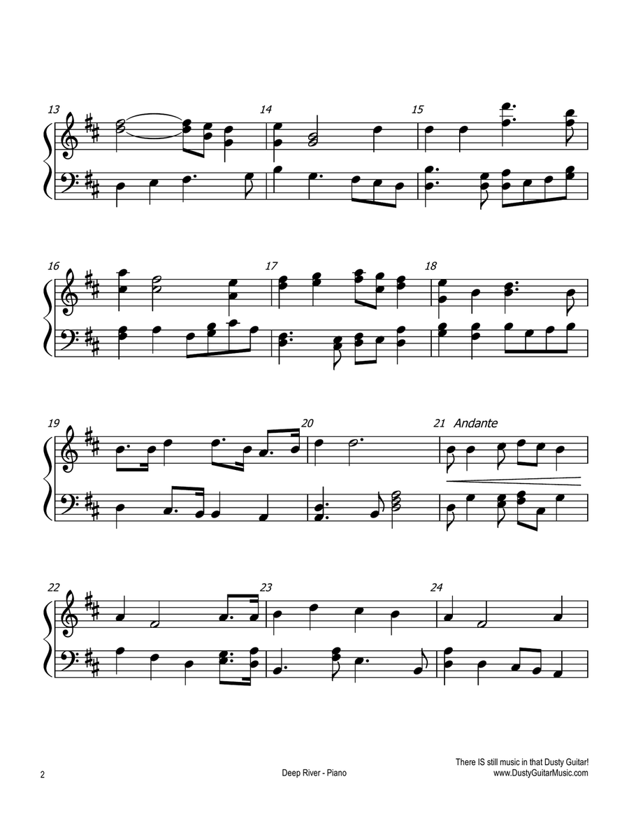 Deep River - Piano Solo Deep River - Piano Solo Piano Solo scores gallery preview page 4