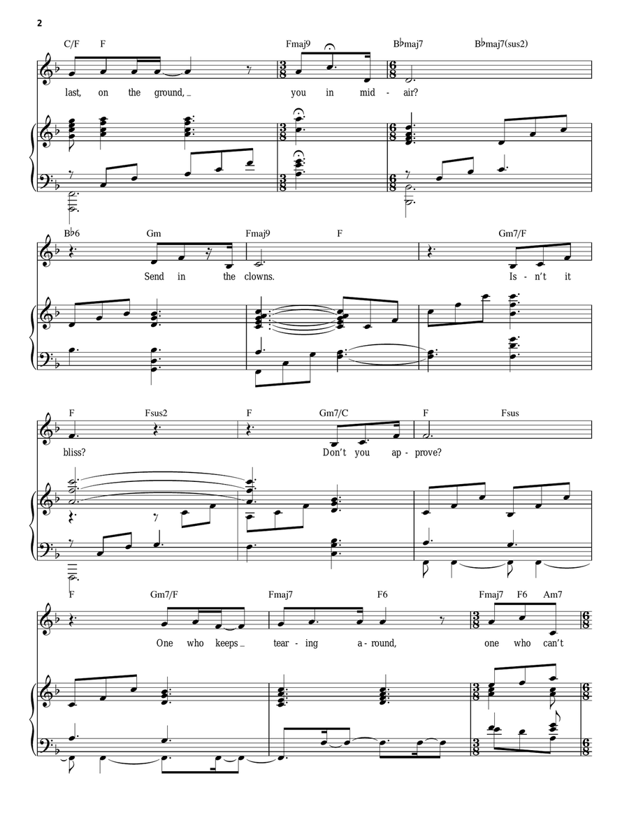 Send In The Clowns Piano, Vocal scores gallery preview page 2