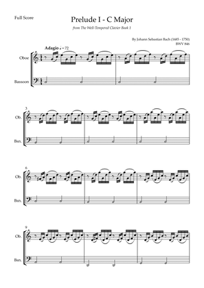 Prelude 1 in C Major BWV 846 (from Well-Tempered Clavier Book 1) for Oboe & Bassoon Duo
