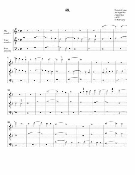 Instrumental trio no.48 (no title) (arrangement for 3 recorders)