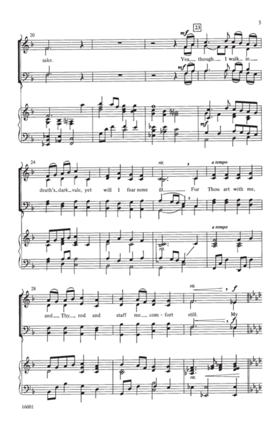 The Twenty-Third Psalm 4-Part scores gallery preview page 4