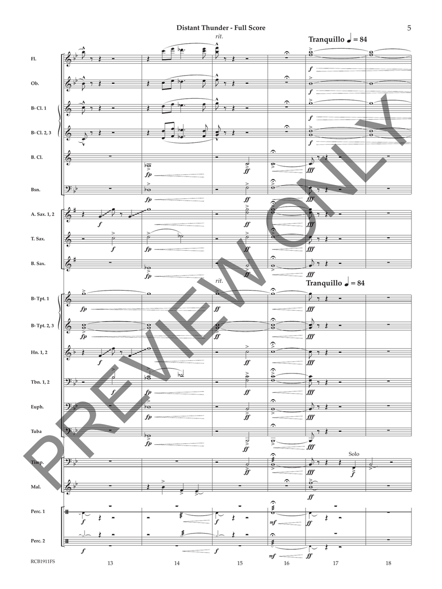 Distant Thunder Concert Band scores gallery preview page 6