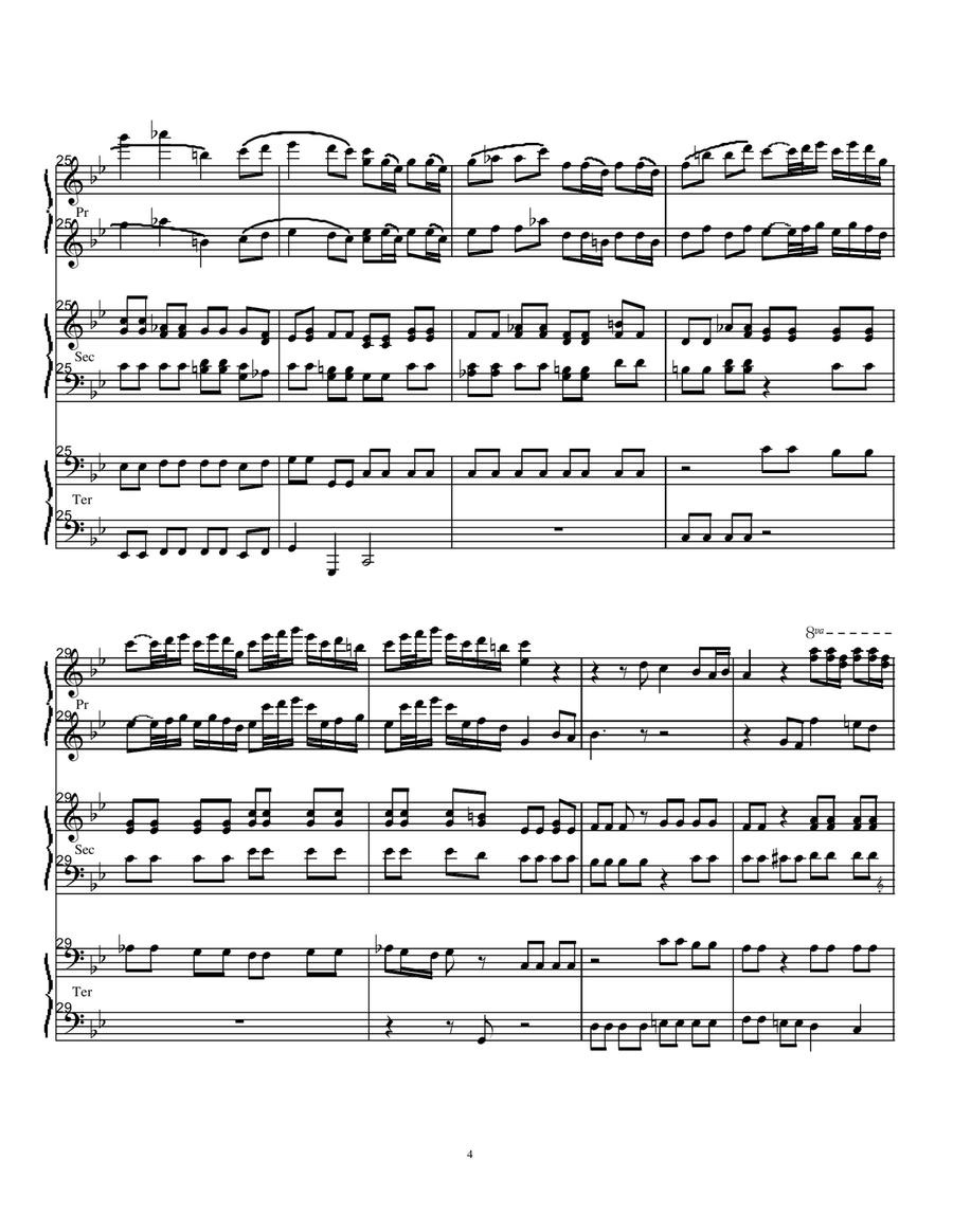 Sheep May Safely Graze Piano Trio (1 Piano 6 Hands) Piano Trio scores gallery preview page 4