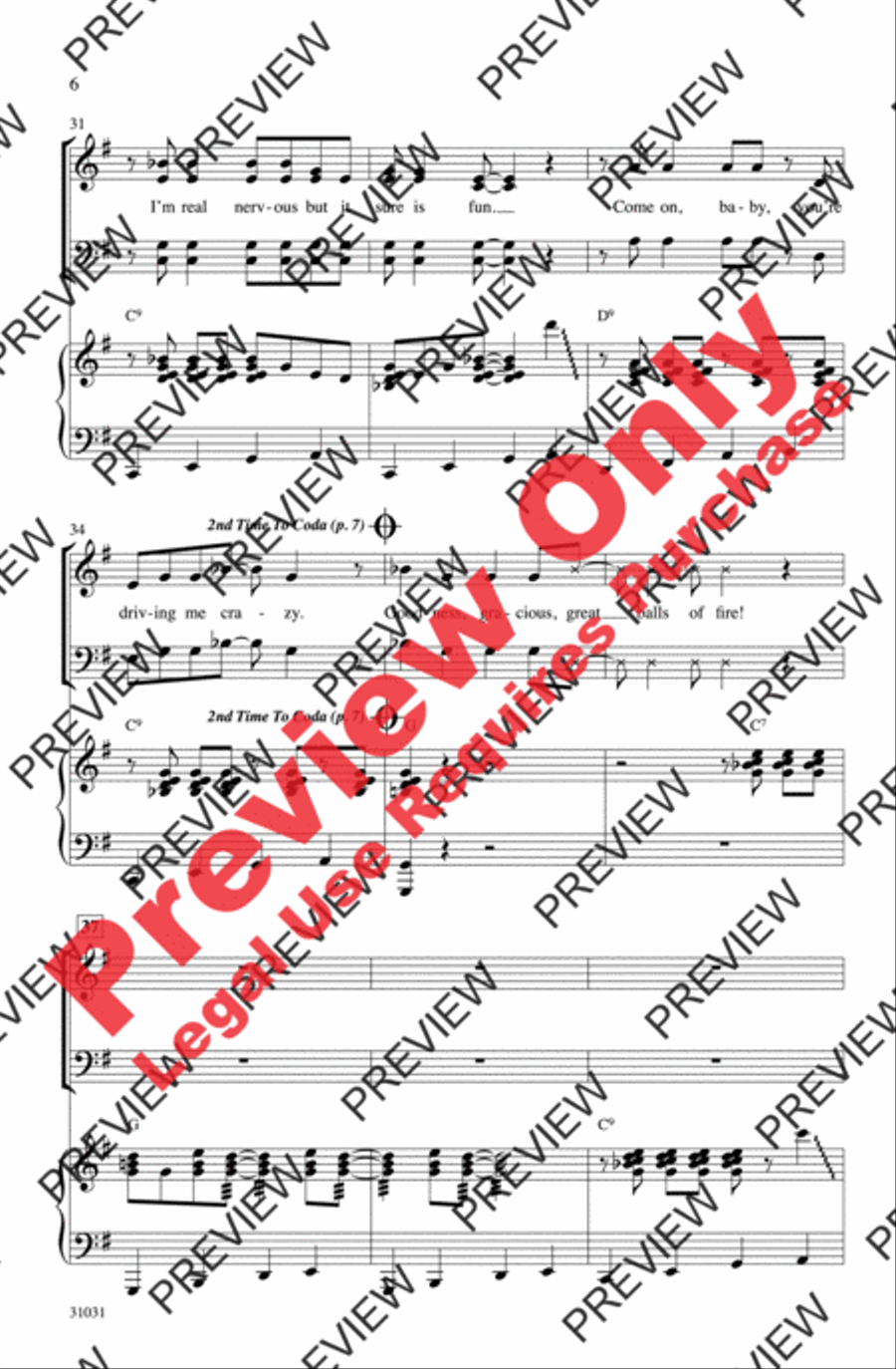 Great Balls of Fire 4-Part scores gallery preview page 6