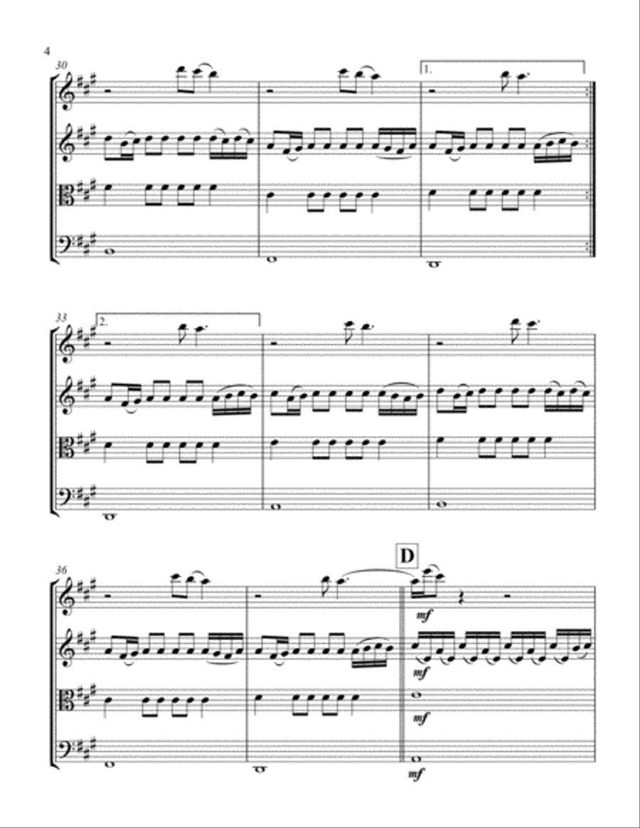 Halo String Quartet scores gallery preview page 4
