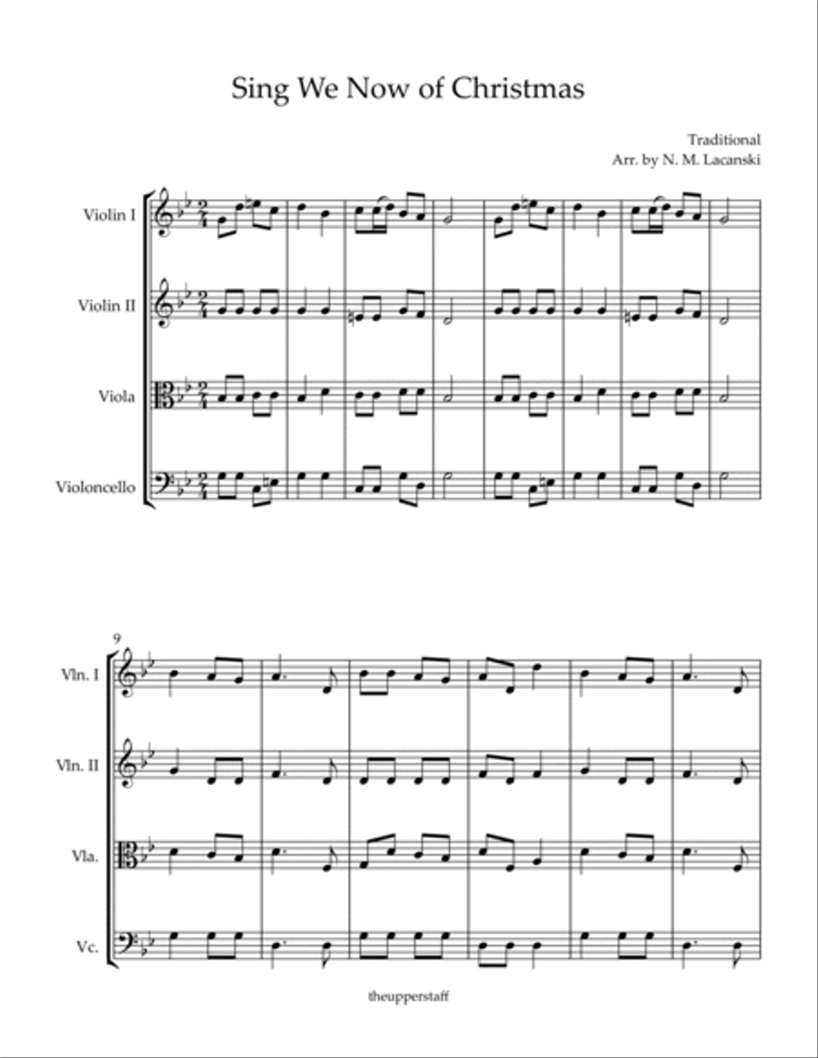 Sing We Now of Christmas Sing We Now of Christmas String Quartet scores gallery preview page 2