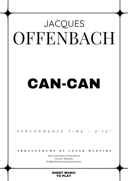 Offenbach - Can-Can - Bb Clarinet and Piano (Full Score and Parts) image number null