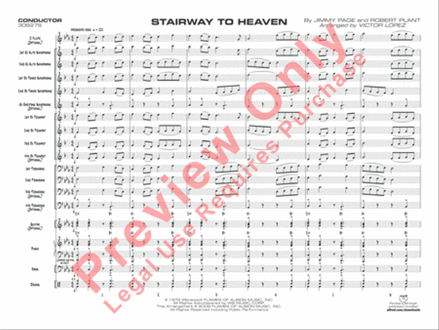 Stairway to Heaven Jazz Ensemble scores gallery preview page 4