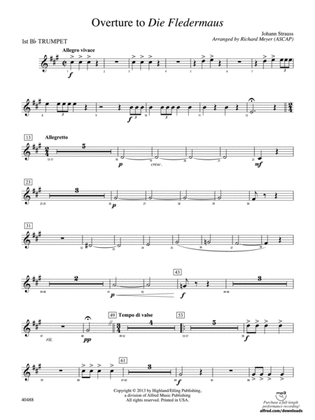 Overture to Die Fledermaus: 1st B-flat Trumpet