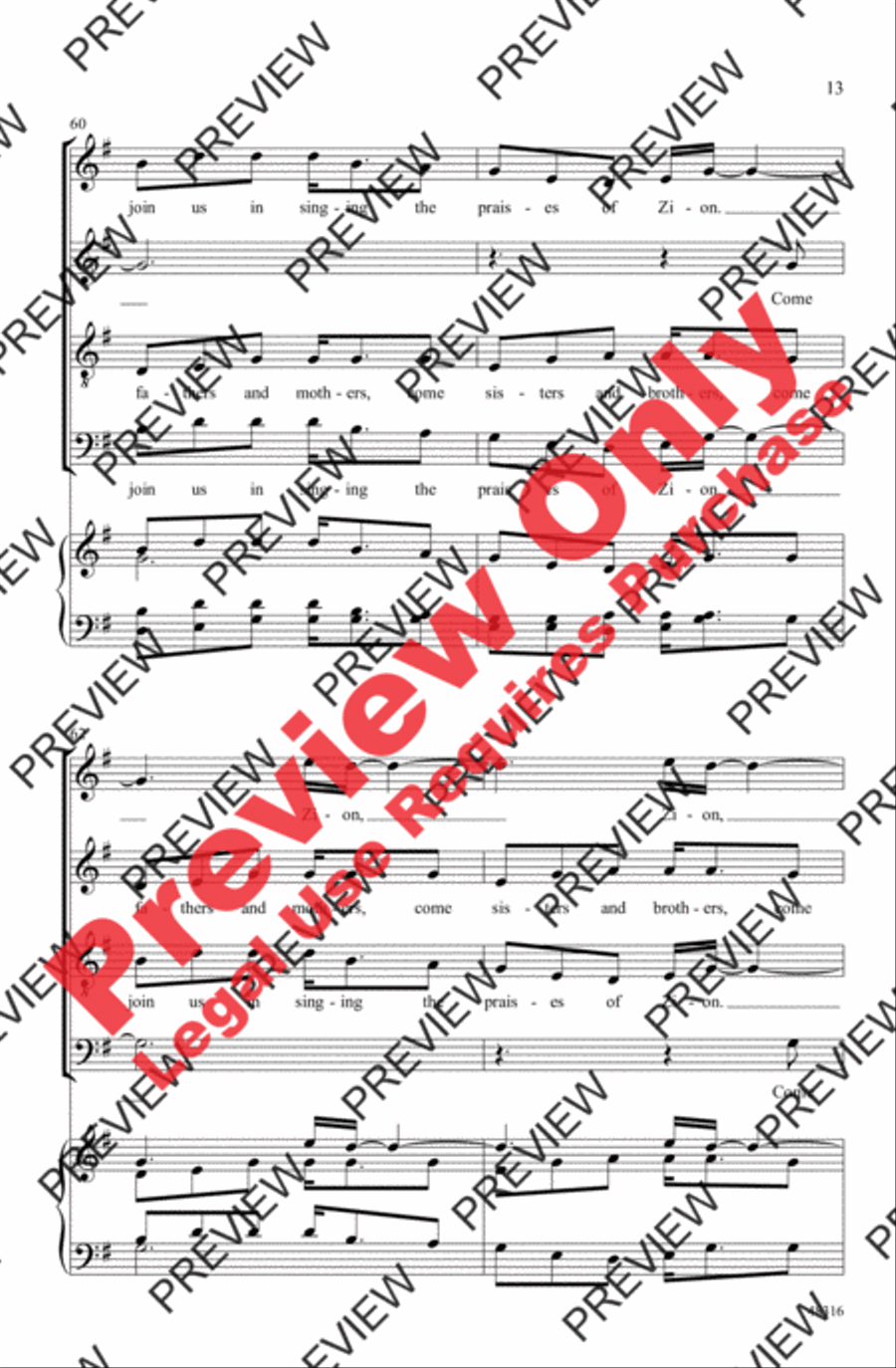 Zion's Walls Zion's Walls 4-Part scores gallery preview page 13