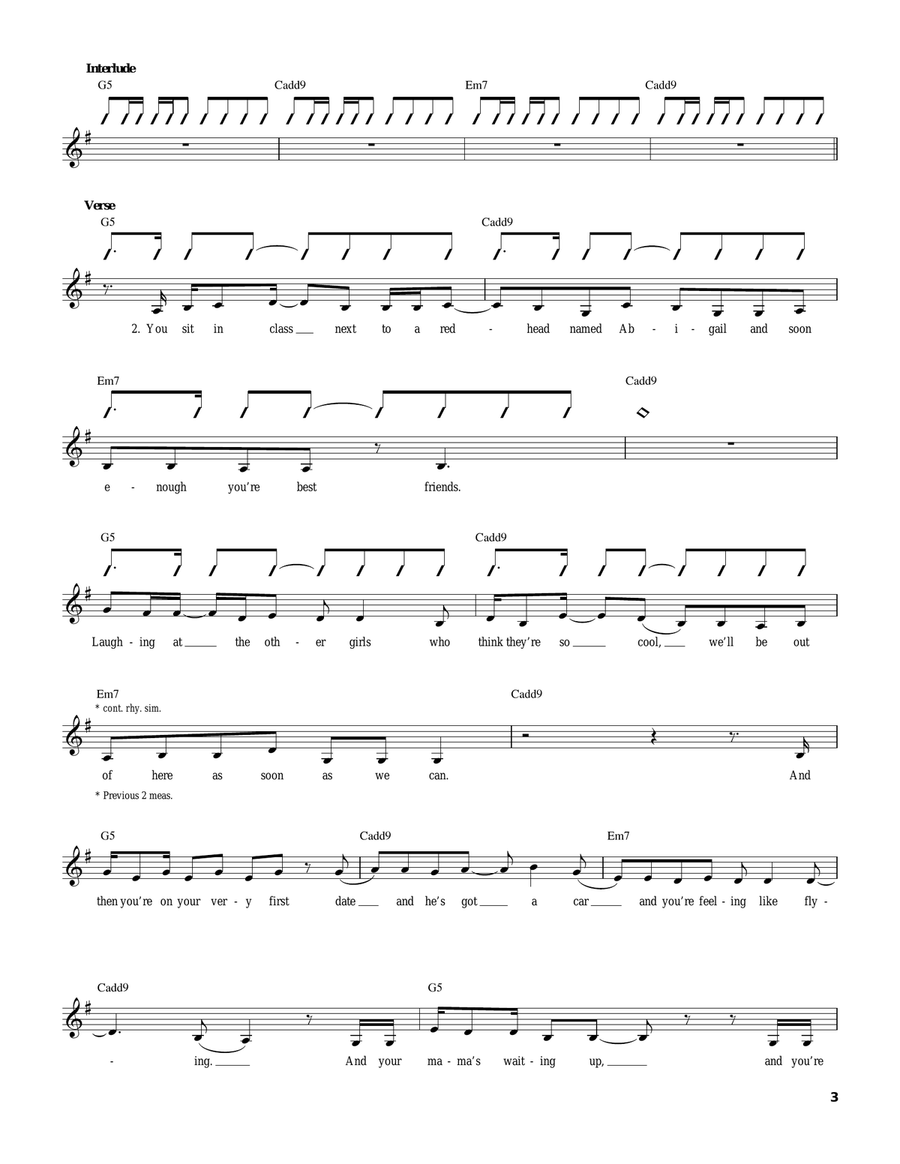 Fifteen Fifteen Acoustic Guitar scores gallery preview page 3