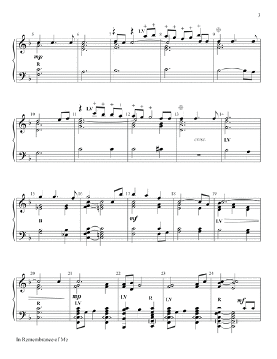 In Remembrance of Me 5-Octaves scores gallery preview page 3
