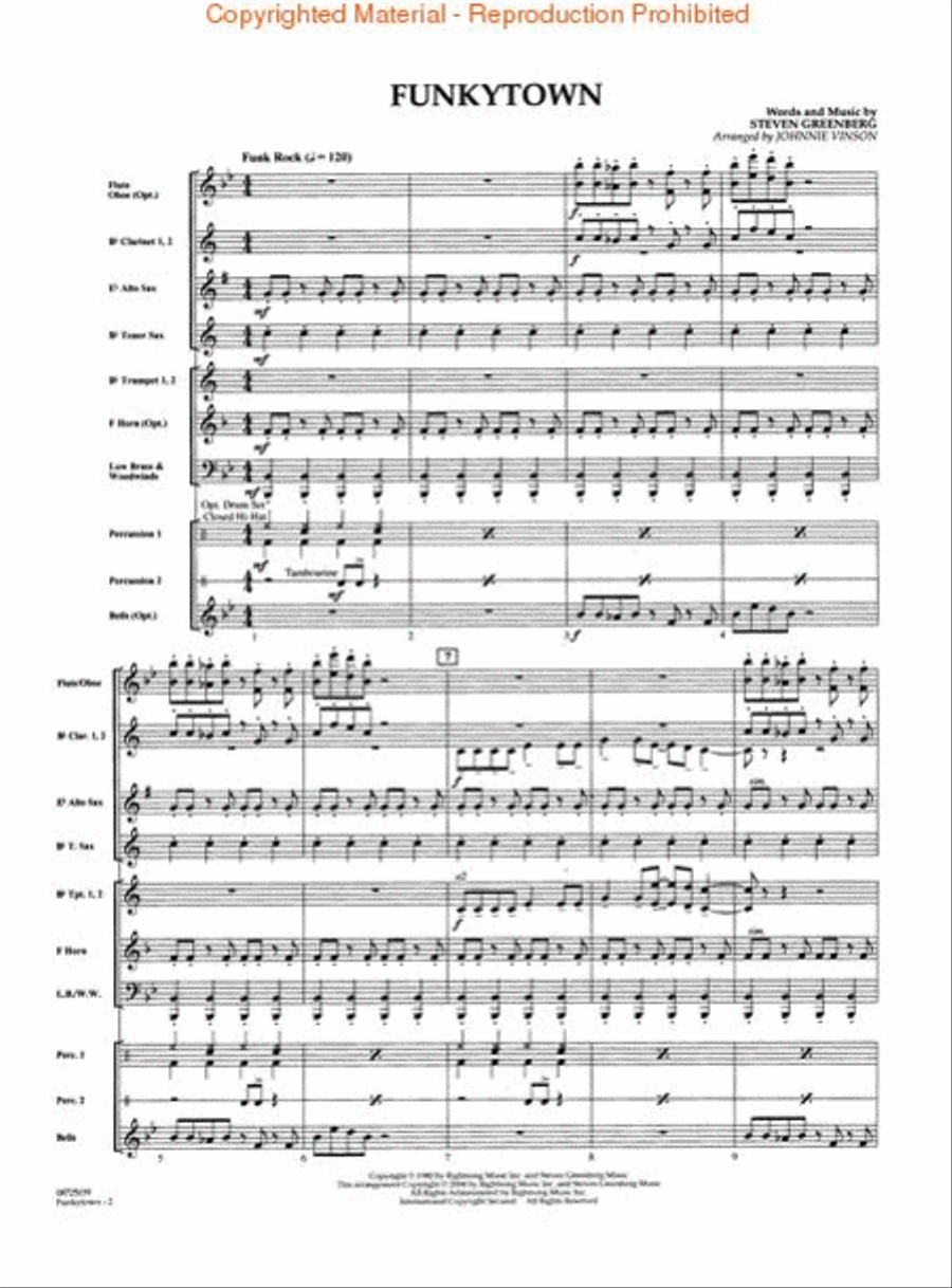 Funkytown Concert Band scores gallery preview page 2