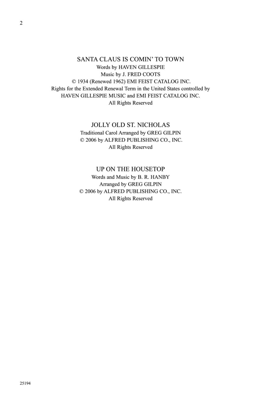 Santa's on His Way Medley Choir scores gallery preview page 1