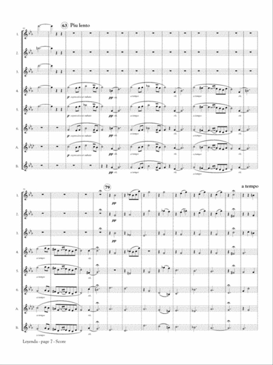 Leyenda for Flute Orchestra Flute Choir scores gallery preview page 5