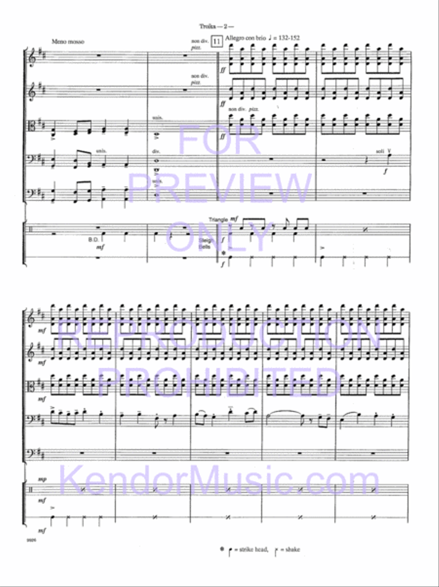 Troika (from Lt. Kije) String Orchestra scores gallery preview page 5
