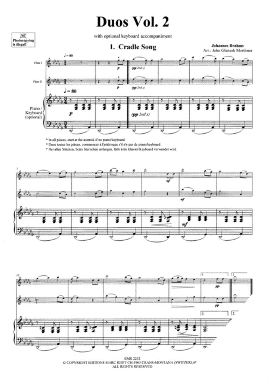 Duos Vol. 2 Flute Duet scores gallery preview page 3