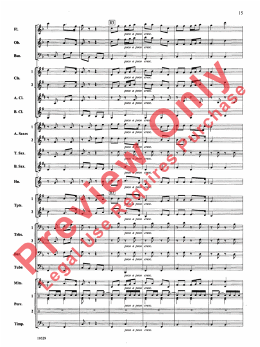 The Road Unknown Concert Band scores gallery preview page 16
